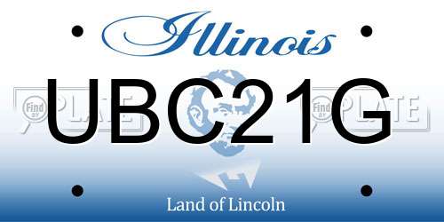 UBC21G Illinois License Plate