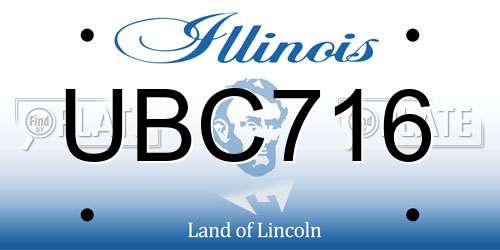 UBC716 Illinois License Plate