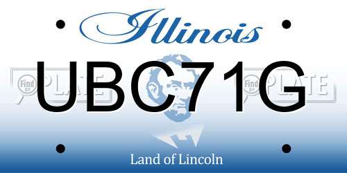 UBC71G Illinois License Plate