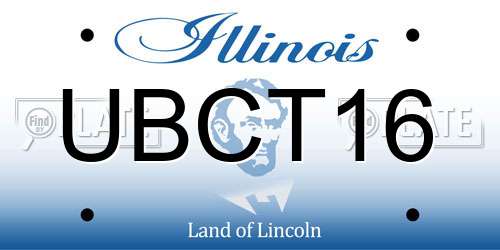 UBCT16 Illinois License Plate
