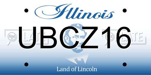 UBCZ16 Illinois License Plate