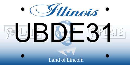 UBDE31 Illinois License Plate