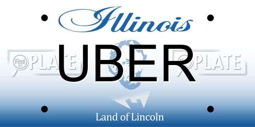 UBER Illinois License Plate