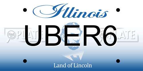 UBER6 Illinois License Plate