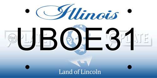 UBOE31 Illinois License Plate