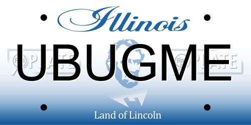 UBUGME Illinois License Plate