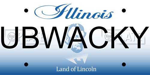 UBWACKY Illinois License Plate