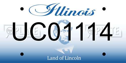 UC01114 Illinois License Plate