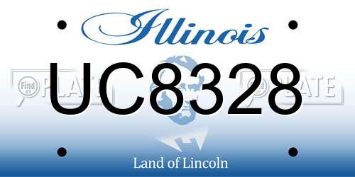 UC8328 Illinois License Plate
