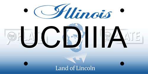 UCDIIIA Illinois License Plate