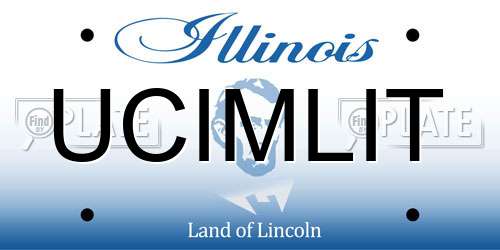 UCIMLIT Illinois License Plate