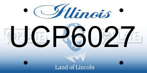 UCP6027 Illinois License Plate