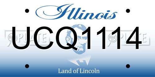 UCQ1114 Illinois License Plate