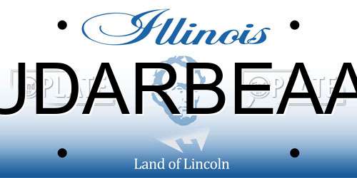 UDARBEAA Illinois License Plate
