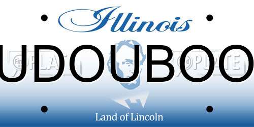 UDOUBOO Illinois License Plate