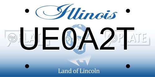 UE0A2T Illinois License Plate