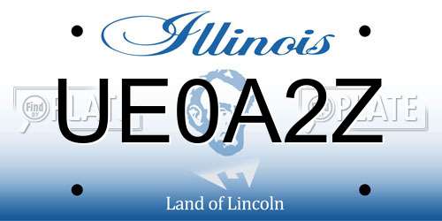 UE0A2Z Illinois License Plate
