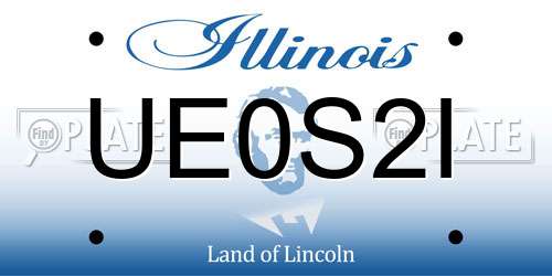 UE0S2I Illinois License Plate