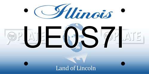 UE0S7I Illinois License Plate