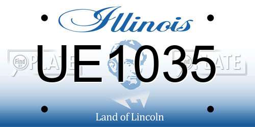 UE1035 Illinois License Plate