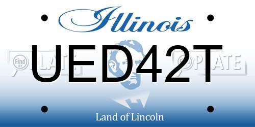 UED42T Illinois License Plate