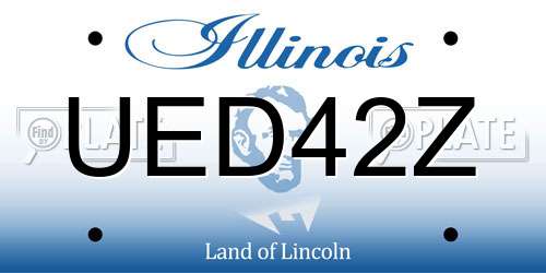 UED42Z Illinois License Plate
