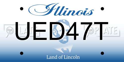UED47T Illinois License Plate