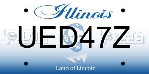 UED47Z Illinois License Plate