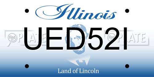 UED52I Illinois License Plate