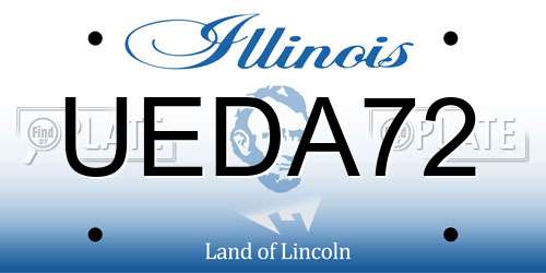 UEDA72 Illinois License Plate