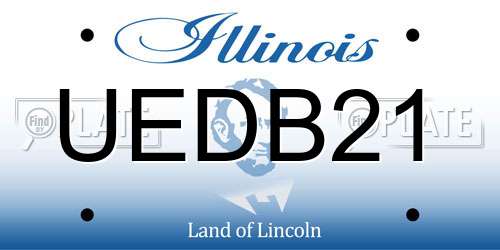 UEDB21 Illinois License Plate