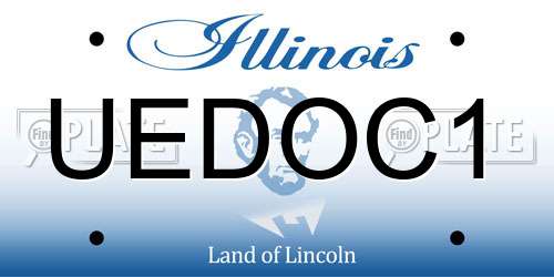 UEDOC1 Illinois License Plate
