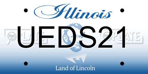 UEDS21 Illinois License Plate