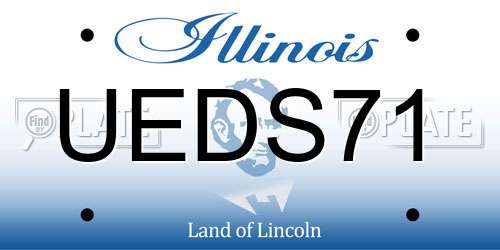 UEDS71 Illinois License Plate
