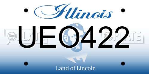 UEO422 Illinois License Plate