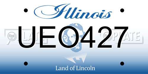 UEO427 Illinois License Plate