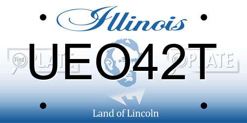 UEO42T Illinois License Plate