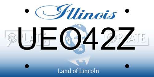 UEO42Z Illinois License Plate