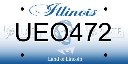 UEO472 Illinois License Plate