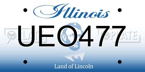 UEO477 Illinois License Plate