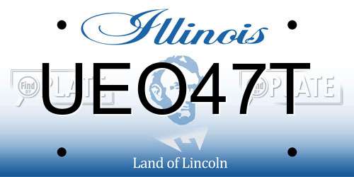 UEO47T Illinois License Plate