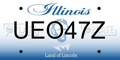 UEO47Z Illinois License Plate
