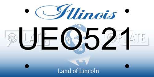 UEO521 Illinois License Plate