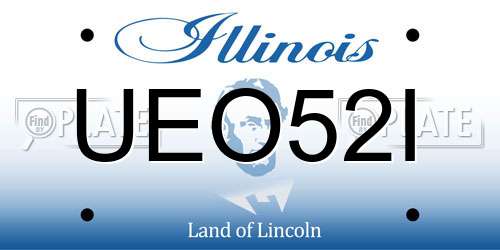 UEO52I Illinois License Plate