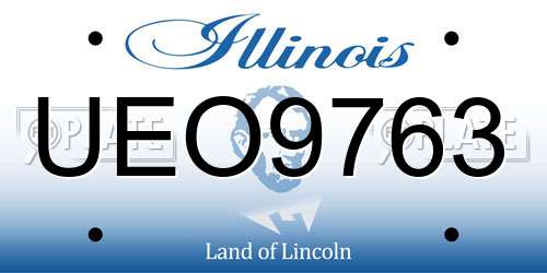UEO9763 Illinois License Plate