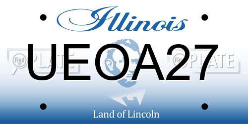 UEOA27 Illinois License Plate