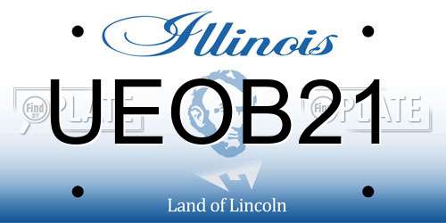 UEOB21 Illinois License Plate