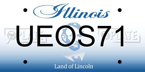 UEOS71 Illinois License Plate