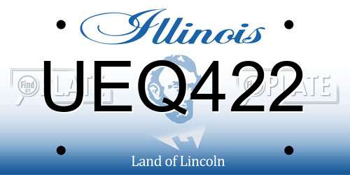 UEQ422 Illinois License Plate
