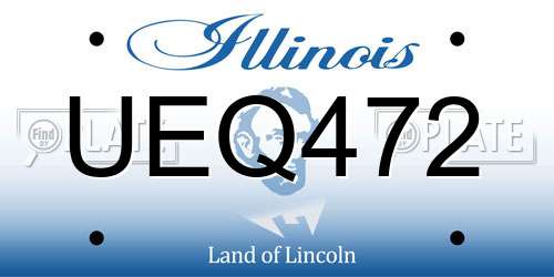 UEQ472 Illinois License Plate
